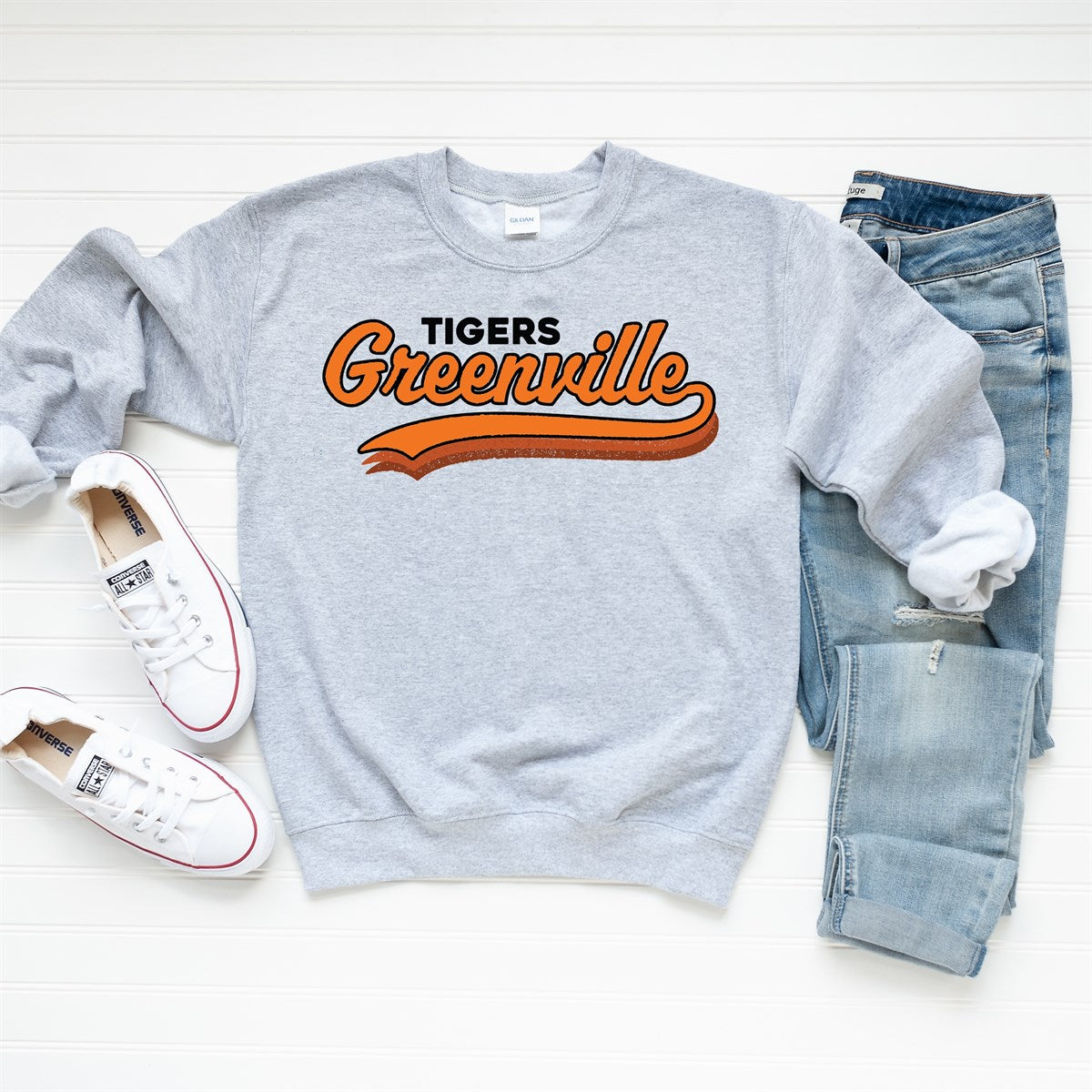 Retro Color Fade Custom Crew Sweatshirts
