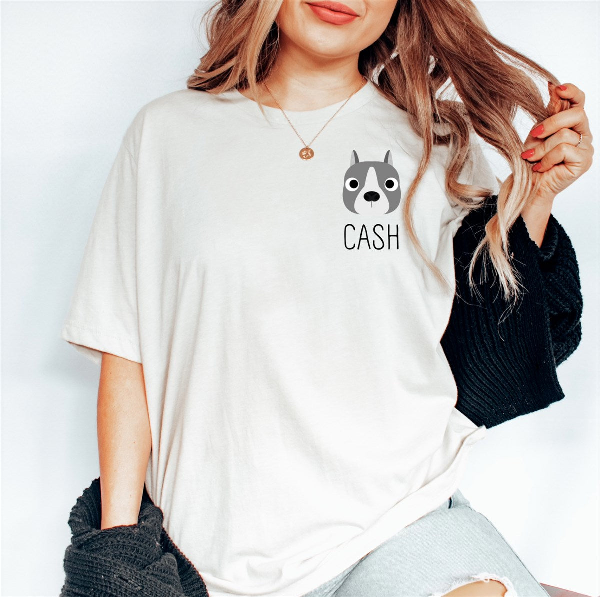 Custom Dog Mom T-Shirt or Crew Sweatshirt