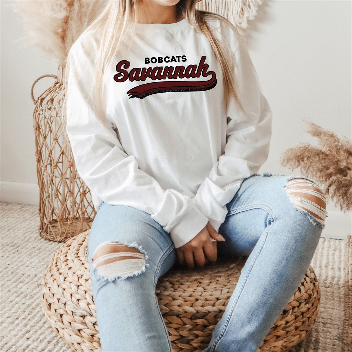 Custom Retro Color Fade Long Sleeve Tees