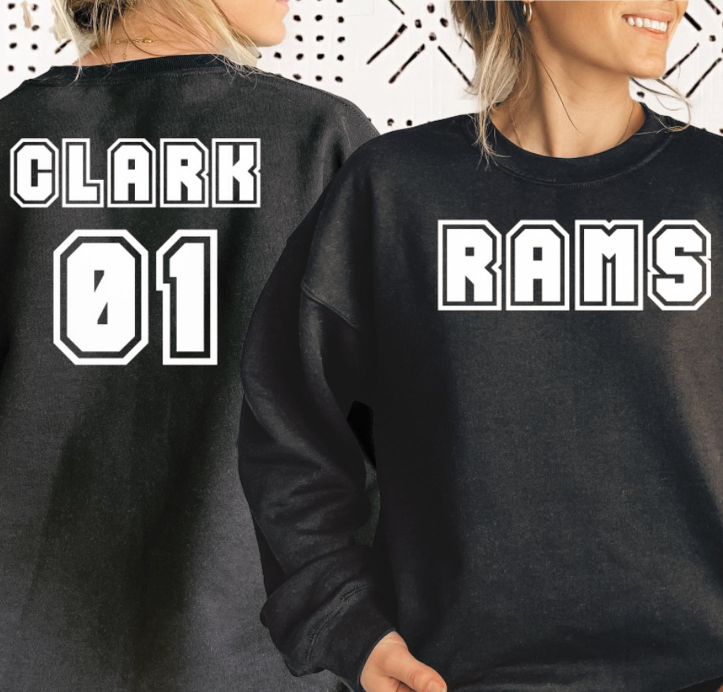 Personalized Front/Back Crew Sweatshirts