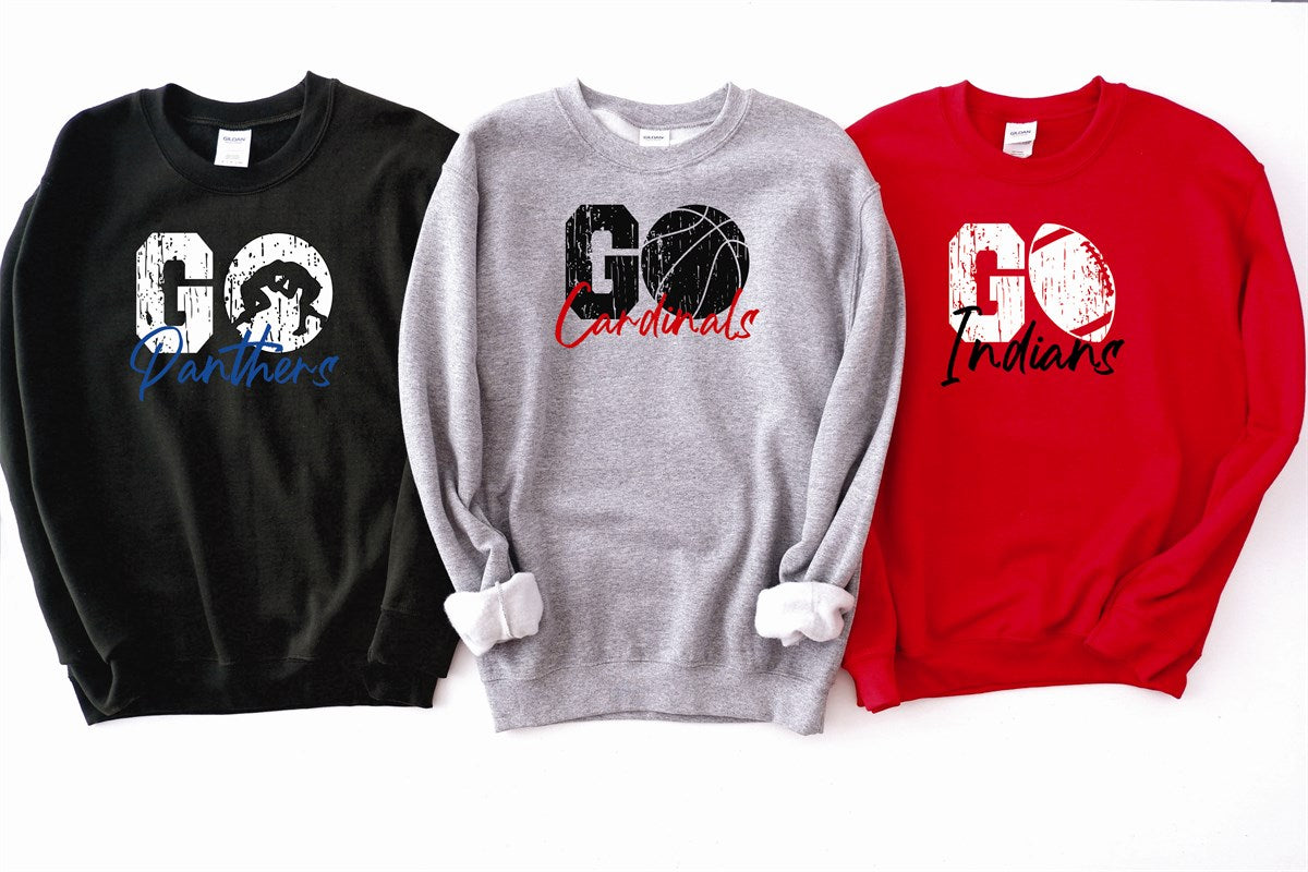 Personalized Go Team Crew Sweatshirts