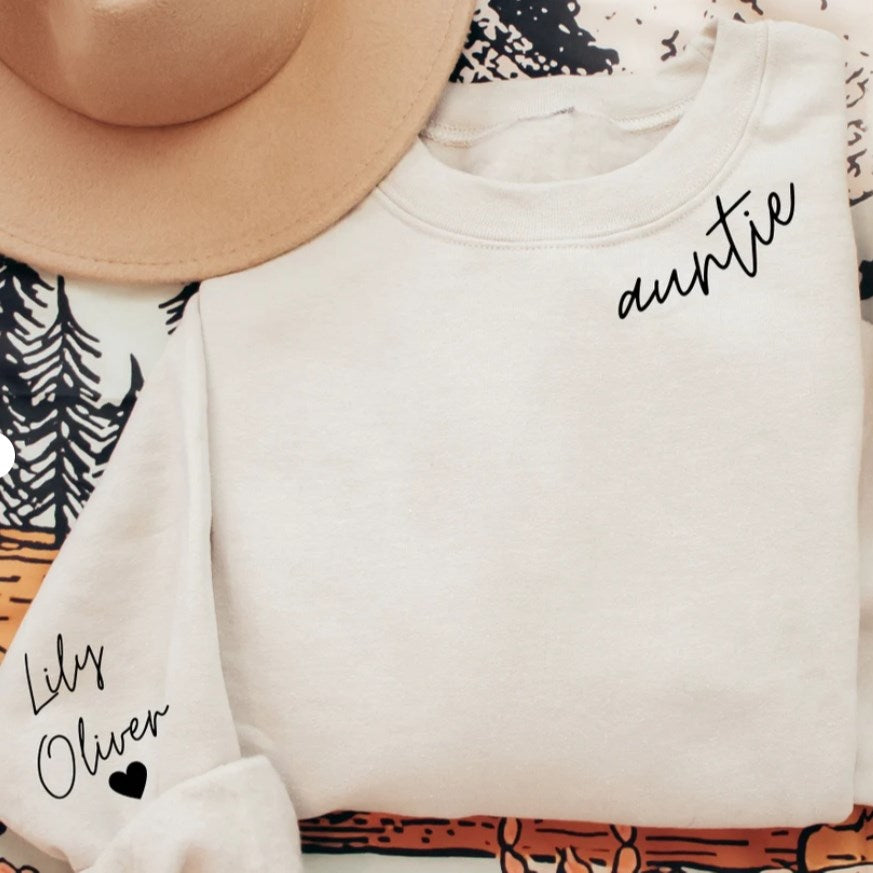 Custom Neck and Sleeve Print Sweatshirts or Hoodies for Mom