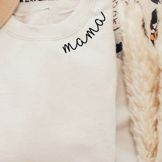 Custom Neck and Sleeve Print Sweatshirts or Hoodies for Mom